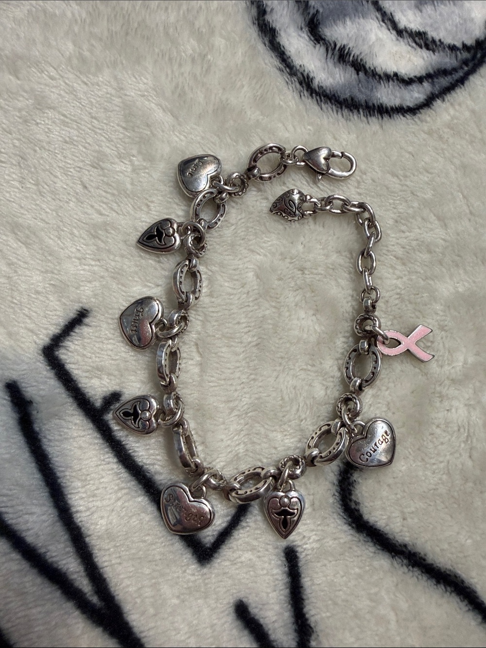 Brighton Breast Cancer Charm Bracelet